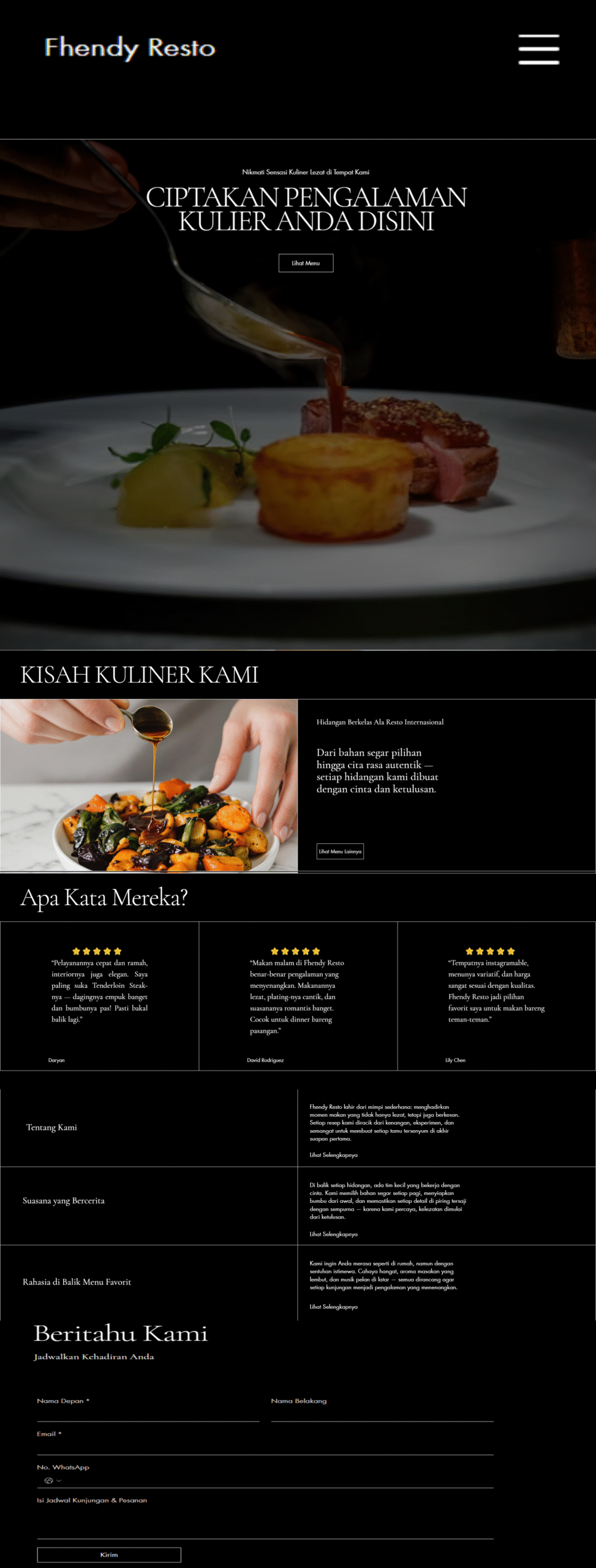Website Restoran